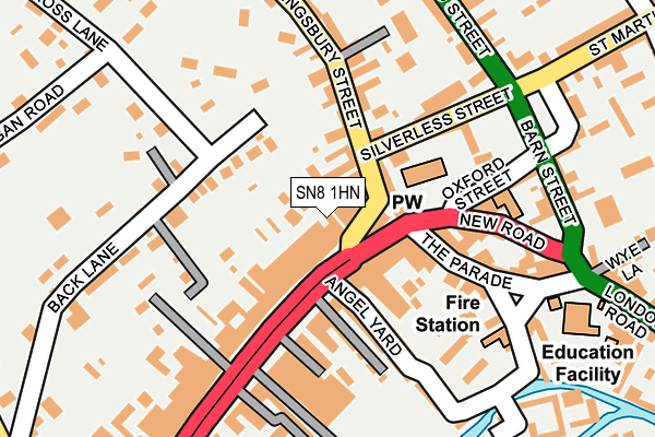 SN8 1HN map - OS OpenMap – Local (Ordnance Survey) SN8 1HN map - OS OpenMap – Local (Ordnance Survey)