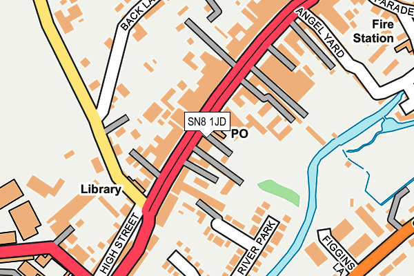 SN8 1JD map - OS OpenMap – Local (Ordnance Survey) SN8 1JD map - OS OpenMap – Local (Ordnance Survey)