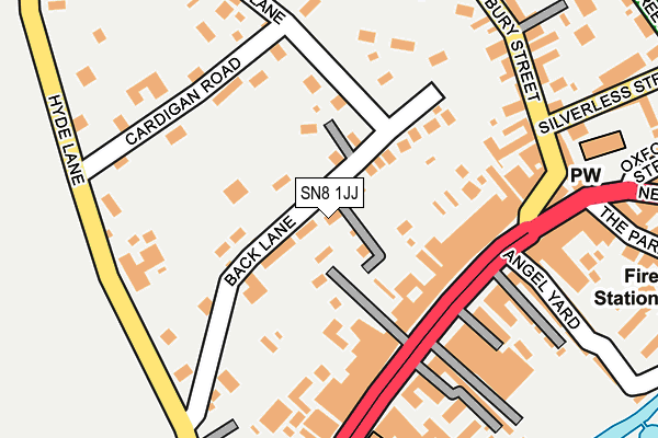 SN8 1JJ map - OS OpenMap – Local (Ordnance Survey) SN8 1JJ map - OS OpenMap – Local (Ordnance Survey)