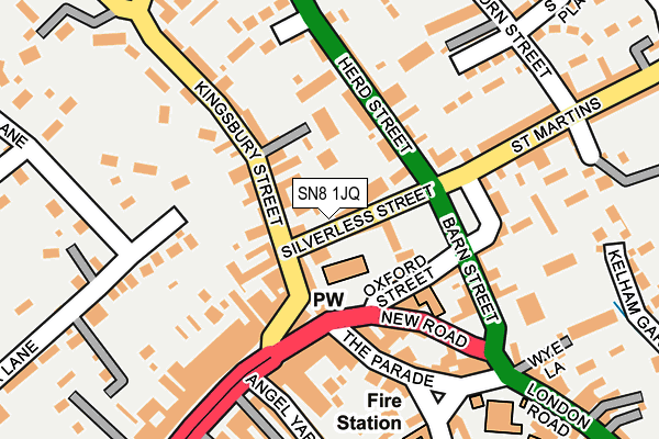 SN8 1JQ map - OS OpenMap – Local (Ordnance Survey) SN8 1JQ map - OS OpenMap – Local (Ordnance Survey)