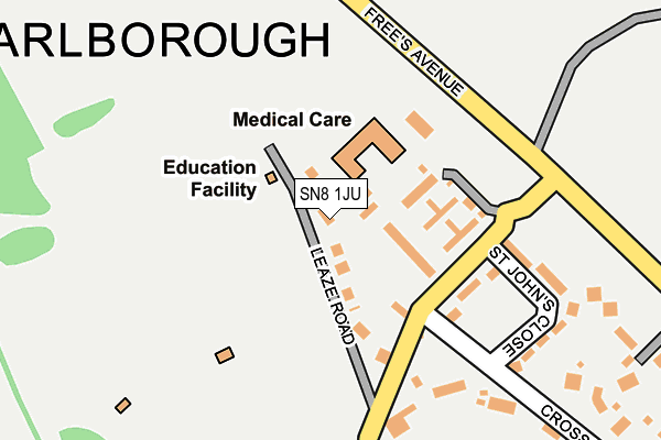SN8 1JU map - OS OpenMap – Local (Ordnance Survey) SN8 1JU map - OS OpenMap – Local (Ordnance Survey)