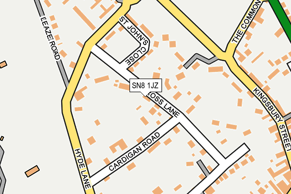 SN8 1JZ map - OS OpenMap – Local (Ordnance Survey) SN8 1JZ map - OS OpenMap – Local (Ordnance Survey)