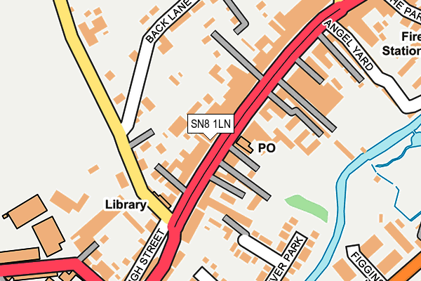 SN8 1LN map - OS OpenMap – Local (Ordnance Survey) SN8 1LN map - OS OpenMap – Local (Ordnance Survey)