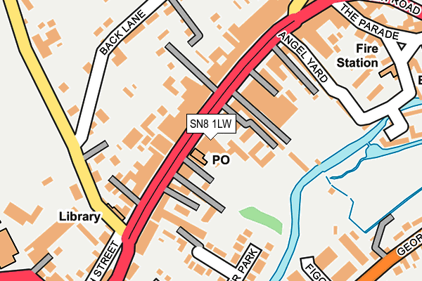 SN8 1LW map - OS OpenMap – Local (Ordnance Survey) SN8 1LW map - OS OpenMap – Local (Ordnance Survey)
