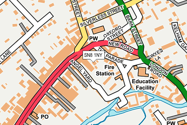 SN8 1NY map - OS OpenMap – Local (Ordnance Survey) SN8 1NY map - OS OpenMap – Local (Ordnance Survey)