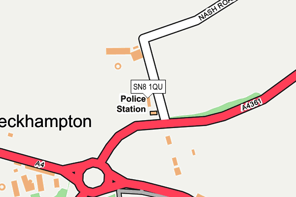 SN8 1QU map - OS OpenMap – Local (Ordnance Survey) SN8 1QU map - OS OpenMap – Local (Ordnance Survey)