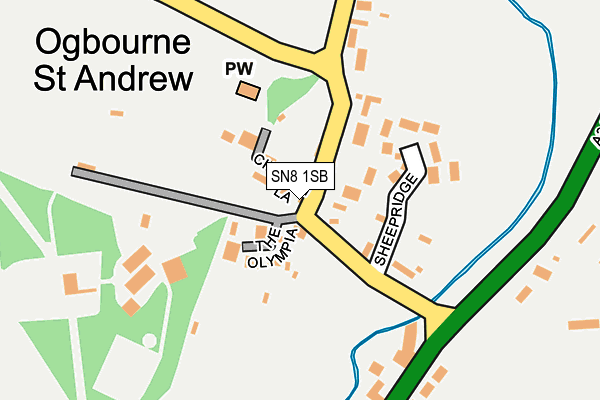 SN8 1SB map - OS OpenMap – Local (Ordnance Survey) SN8 1SB map - OS OpenMap – Local (Ordnance Survey)