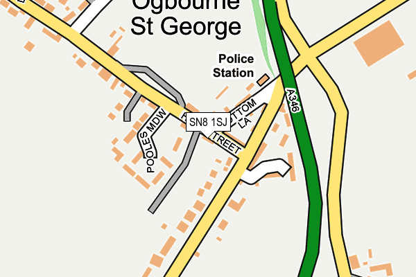 SN8 1SJ map - OS OpenMap – Local (Ordnance Survey) SN8 1SJ map - OS OpenMap – Local (Ordnance Survey)