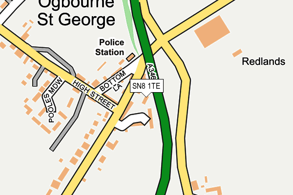 SN8 1TE map - OS OpenMap – Local (Ordnance Survey) SN8 1TE map - OS OpenMap – Local (Ordnance Survey)