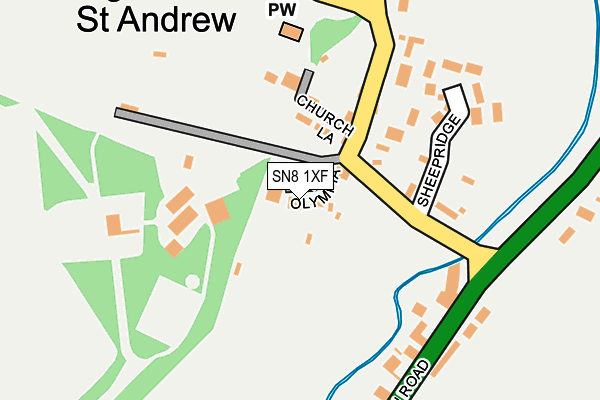 SN8 1XF map - OS OpenMap – Local (Ordnance Survey) SN8 1XF map - OS OpenMap – Local (Ordnance Survey)