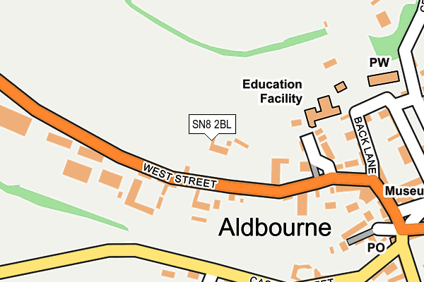 SN8 2BL map - OS OpenMap – Local (Ordnance Survey) SN8 2BL map - OS OpenMap – Local (Ordnance Survey)