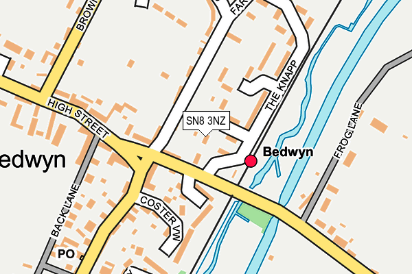 SN8 3NZ map - OS OpenMap – Local (Ordnance Survey) SN8 3NZ map - OS OpenMap – Local (Ordnance Survey)