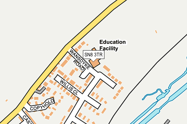 SN8 3TR map - OS OpenMap – Local (Ordnance Survey) SN8 3TR map - OS OpenMap – Local (Ordnance Survey)