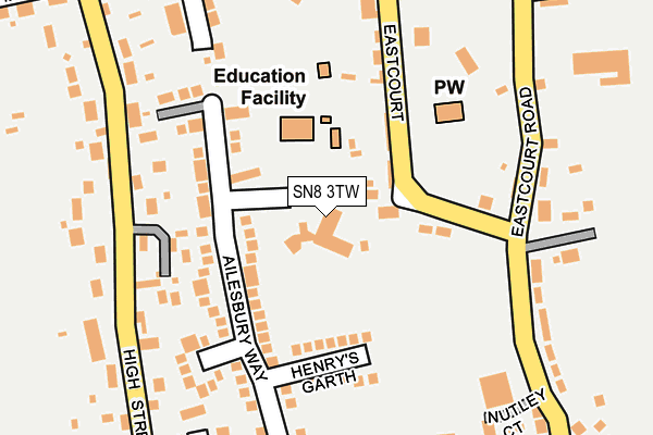 SN8 3TW map - OS OpenMap – Local (Ordnance Survey) SN8 3TW map - OS OpenMap – Local (Ordnance Survey)