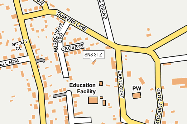 SN8 3TZ map - OS OpenMap – Local (Ordnance Survey) SN8 3TZ map - OS OpenMap – Local (Ordnance Survey)