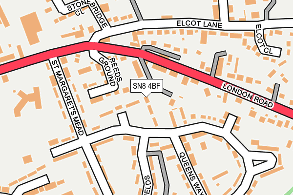 SN8 4BF map - OS OpenMap – Local (Ordnance Survey) SN8 4BF map - OS OpenMap – Local (Ordnance Survey)