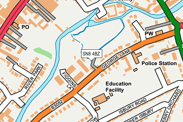 SN8 4BZ map - OS OpenMap – Local (Ordnance Survey) SN8 4BZ map - OS OpenMap – Local (Ordnance Survey)