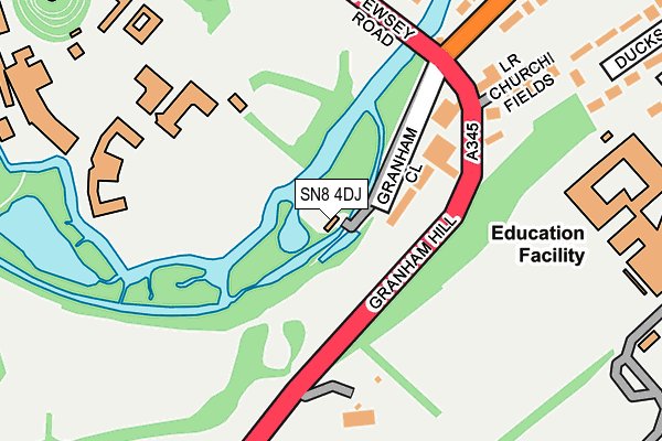 SN8 4DJ map - OS OpenMap – Local (Ordnance Survey) SN8 4DJ map - OS OpenMap – Local (Ordnance Survey)