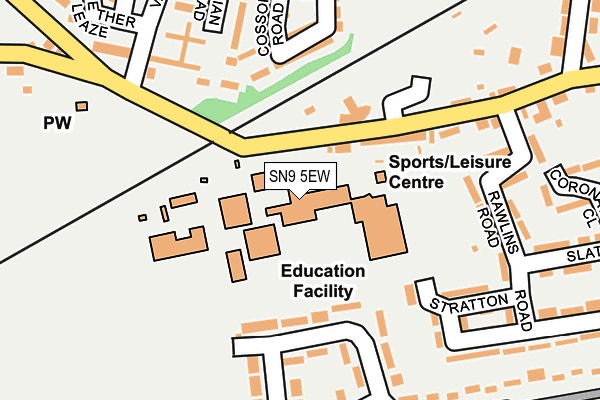 SN9 5EW map - OS OpenMap – Local (Ordnance Survey) SN9 5EW map - OS OpenMap – Local (Ordnance Survey)