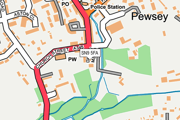 SN9 5FA map - OS OpenMap – Local (Ordnance Survey) SN9 5FA map - OS OpenMap – Local (Ordnance Survey)