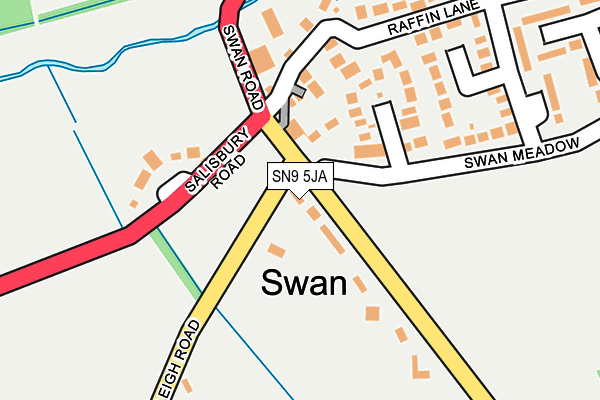 SN9 5JA map - OS OpenMap – Local (Ordnance Survey) SN9 5JA map - OS OpenMap – Local (Ordnance Survey)