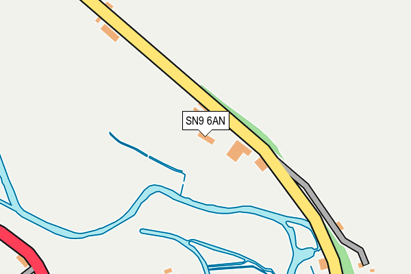 SN9 6AN map - OS OpenMap – Local (Ordnance Survey) SN9 6AN map - OS OpenMap – Local (Ordnance Survey)