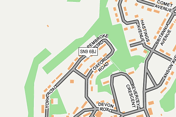 SN9 6BJ map - OS OpenMap – Local (Ordnance Survey) SN9 6BJ map - OS OpenMap – Local (Ordnance Survey)