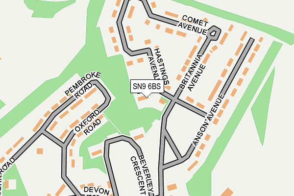SN9 6BS map - OS OpenMap – Local (Ordnance Survey) SN9 6BS map - OS OpenMap – Local (Ordnance Survey)