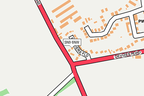 SN9 6NW map - OS OpenMap – Local (Ordnance Survey) SN9 6NW map - OS OpenMap – Local (Ordnance Survey)
