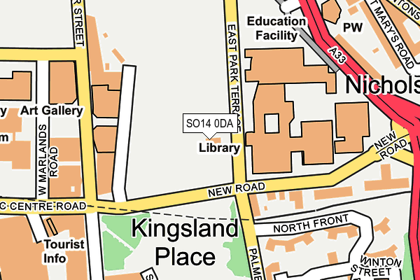 SO14 0DA map - OS OpenMap – Local (Ordnance Survey) SO14 0DA map - OS OpenMap – Local (Ordnance Survey)