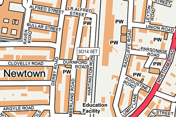 SO14 0ET map - OS OpenMap – Local (Ordnance Survey) SO14 0ET map - OS OpenMap – Local (Ordnance Survey)