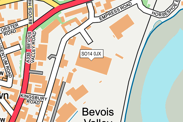 SO14 0JX map - OS OpenMap – Local (Ordnance Survey) SO14 0JX map - OS OpenMap – Local (Ordnance Survey)