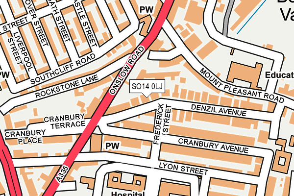 SO14 0LJ map - OS OpenMap – Local (Ordnance Survey) SO14 0LJ map - OS OpenMap – Local (Ordnance Survey)