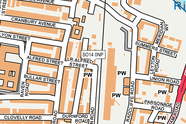 SO14 0NP map - OS OpenMap – Local (Ordnance Survey) SO14 0NP map - OS OpenMap – Local (Ordnance Survey)