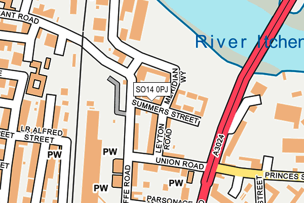 SO14 0PJ map - OS OpenMap – Local (Ordnance Survey) SO14 0PJ map - OS OpenMap – Local (Ordnance Survey)
