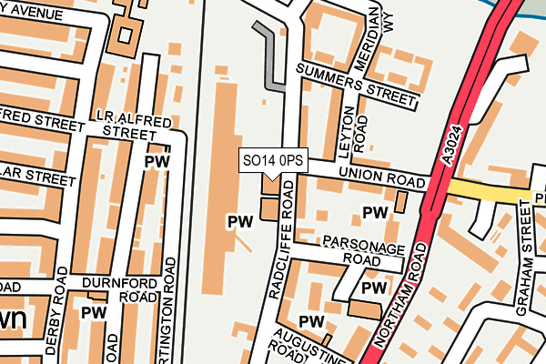 SO14 0PS map - OS OpenMap – Local (Ordnance Survey) SO14 0PS map - OS OpenMap – Local (Ordnance Survey)