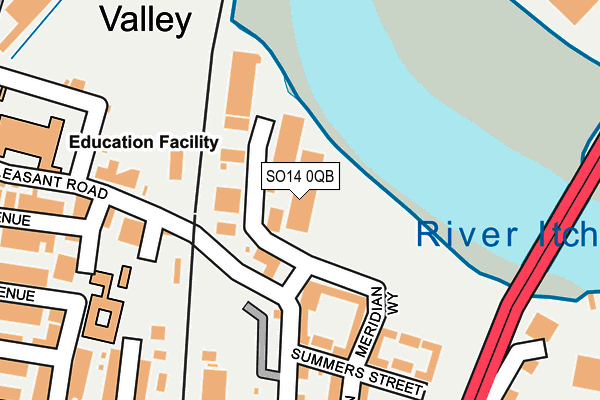 SO14 0QB map - OS OpenMap – Local (Ordnance Survey) SO14 0QB map - OS OpenMap – Local (Ordnance Survey)