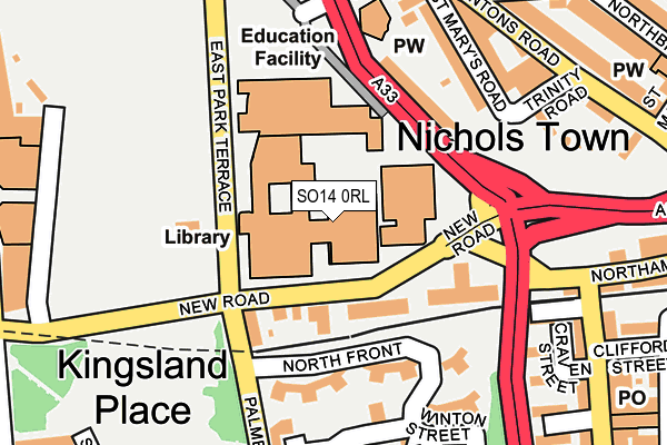 SO14 0RL map - OS OpenMap – Local (Ordnance Survey) SO14 0RL map - OS OpenMap – Local (Ordnance Survey)