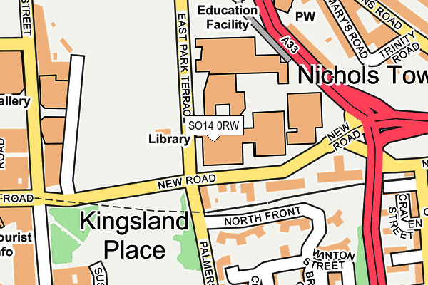 SO14 0RW map - OS OpenMap – Local (Ordnance Survey) SO14 0RW map - OS OpenMap – Local (Ordnance Survey)