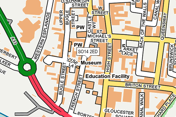 SO14 2ED map - OS OpenMap – Local (Ordnance Survey) SO14 2ED map - OS OpenMap – Local (Ordnance Survey)