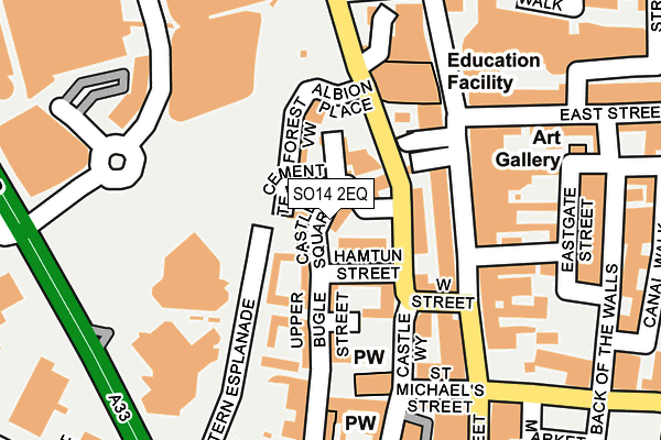 SO14 2EQ map - OS OpenMap – Local (Ordnance Survey) SO14 2EQ map - OS OpenMap – Local (Ordnance Survey)