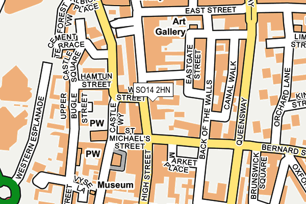 SO14 2HN map - OS OpenMap – Local (Ordnance Survey) SO14 2HN map - OS OpenMap – Local (Ordnance Survey)