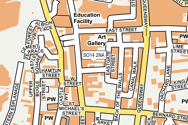 SO14 2NA map - OS OpenMap – Local (Ordnance Survey) SO14 2NA map - OS OpenMap – Local (Ordnance Survey)
