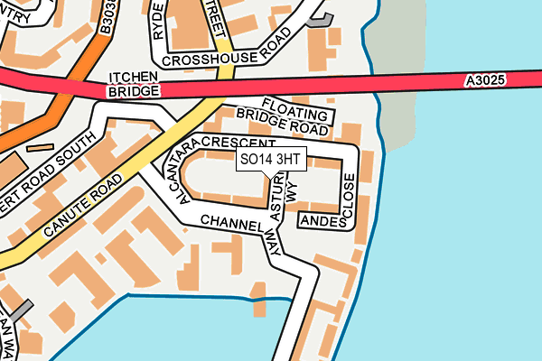 SO14 3HT map - OS OpenMap – Local (Ordnance Survey) SO14 3HT map - OS OpenMap – Local (Ordnance Survey)