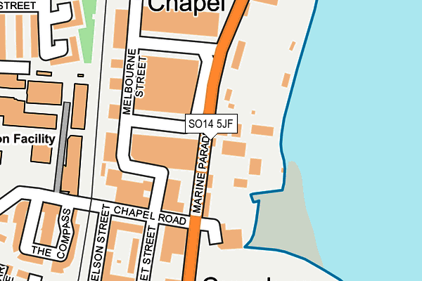 SO14 5JF map - OS OpenMap – Local (Ordnance Survey) SO14 5JF map - OS OpenMap – Local (Ordnance Survey)