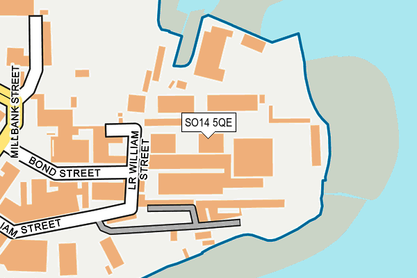 SO14 5QE map - OS OpenMap – Local (Ordnance Survey) SO14 5QE map - OS OpenMap – Local (Ordnance Survey)