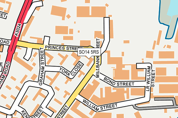 SO14 5RS map - OS OpenMap – Local (Ordnance Survey) SO14 5RS map - OS OpenMap – Local (Ordnance Survey)