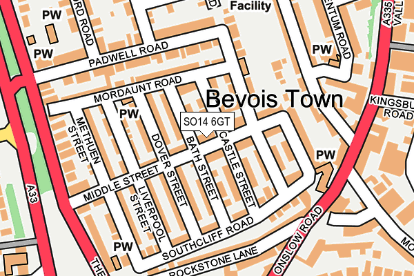SO14 6GT map - OS OpenMap – Local (Ordnance Survey) SO14 6GT map - OS OpenMap – Local (Ordnance Survey)