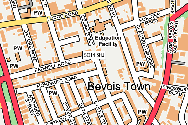 SO14 6HJ map - OS OpenMap – Local (Ordnance Survey) SO14 6HJ map - OS OpenMap – Local (Ordnance Survey)