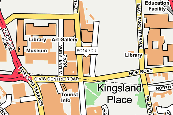 SO14 7DU map - OS OpenMap – Local (Ordnance Survey) SO14 7DU map - OS OpenMap – Local (Ordnance Survey)